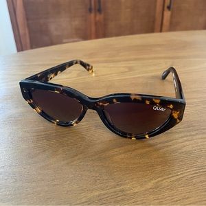 Quay Narrow Down Tortoise Sunglasses